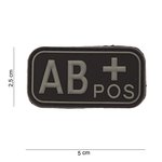 Patch Bloedgroep AB positief PVC met klittenband