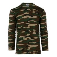 T-shirt leger camouflage woodland met lange mouwen maat S
