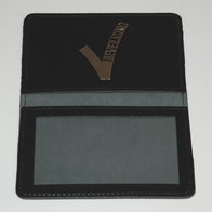 leren pashouder beveiliging security embleem V (voor nieuwe pas)