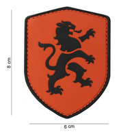 Patch Hollandse Leeuw Oranje schild pvc met klittenband art no 10026