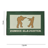 Patch Zombie slaughter groen bruin pvc met klittenband art no 10046