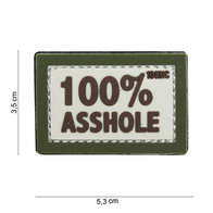 Patch 100% asshole pvc met klittenband art no 14077
