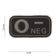 Patch Bloedgroep O negatief art no #1117, PVC met klittenband