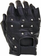 leren handschoenen zonder vingertoppen met spikes