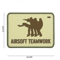 Embleem 3D PVC Airsoft Teamwork coyote