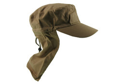 Veldpet leger met nekbescherming kleur groen