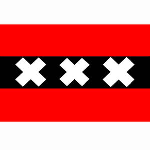 Amsterdamse vlag zwart rood wit