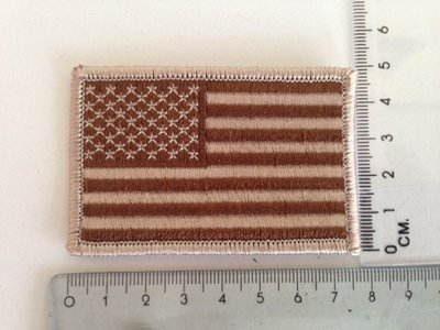 Embleem Patch Amerikaanse vlag USA stof in desert kleuren