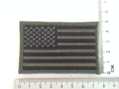 Embleem Patch Amerikaanse vlag USA stof in camouflage groen