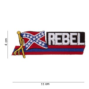 Rebel embleem patch van stof art. nr. 1042