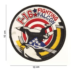 F-16 fighting falcon patch embleem van stof art. nr. 4014