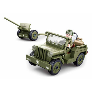 Sluban Allied jeep met Anti-Aircraft guns M38-B0853