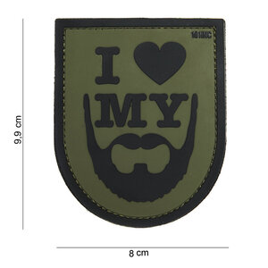 Patch I love my beard, pvc met klittenband art no 14043