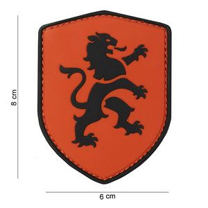 Patch Hollandse Leeuw Oranje schild pvc met klittenband