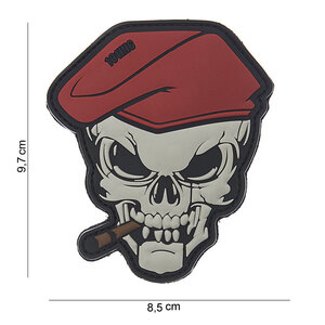 Patch Skull doodshoofd sigaar pvc met klittenband