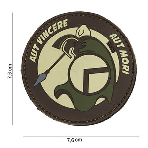 Patch Spartan Aut vincere aut mori zegevieren of sterven pvc met klittenband