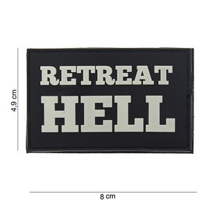 Patch Retreat hell zwart wit pvc met klittenband