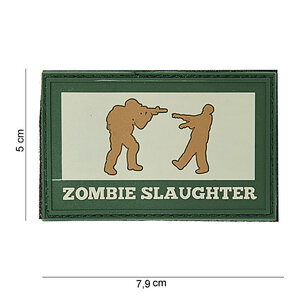 Patch Zombie slaughter groen bruin pvc met klittenband