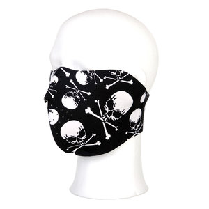 Masker doods hoofd doodskop skull and bones half schedel en botten