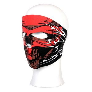 masker skull doodskop rood zwart