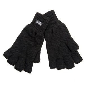 Handschoenen zonder vingers zwart thinsulate, polsmofjes