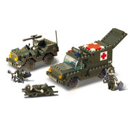 Ambulance en jeep leger speelgoed Sluban